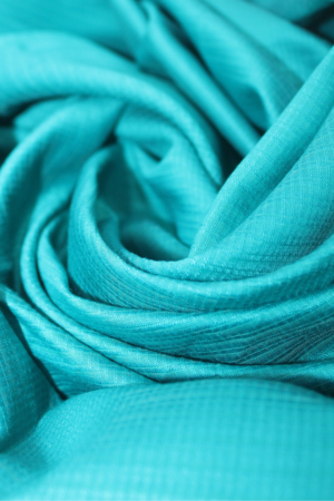 Turquoise Blue PV Berlin Fabric (80% Viscose 20% Polyester) | Woven Ladies Western Top Fabric | 90 GSM | 58 Inch