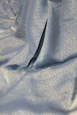 Ice Blue Shimmer Indian Traditional Fabric 100% Polyester | 60 GSM Woven Ethnic Wear Fabric | 44 Inch Width