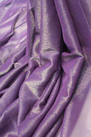Royal Lilac Shimmer Indian Traditional Fabric 100% Polyester | 60 GSM Woven Ethnic Wear Fabric | 44 Inch Width
