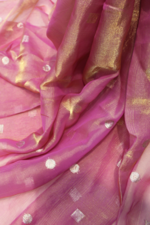 Rani Pink Prada Traditional Fabric 80% Viscose 20% Polyester | 85 GSM Woven Indian Traditional Wear Fabric | 58 Inch Width