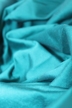 Tropical Blue Poly Viscose Gadwal Fabric 80% Viscose 20% Polyester | 80 GSM Woven Ladies Western Top Fabric | 58 Inch Width