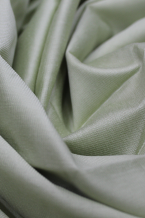 Willow Green Poly Viscose Gadwal Fabric 80% Viscose 20% Polyester | 80 GSM Woven Ladies Western Top Fabric | 58 Inch Width