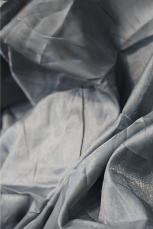 Platinum Grey Poly Viscose Glass Satin Fabric 70% Viscose 30% Polyester | 90 GSM Woven Satin Fabric for Ladies Wear & Western Tops | 58 Inch Width