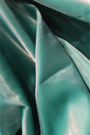 Sea Green Poly Viscose Glass Satin Fabric 70% Viscose 30% Polyester | 90 GSM Woven Satin Fabric for Ladies Wear & Western Tops | 58 Inch Width