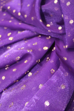 Royal Violet Menorca Fabric 100% Polyester | 50 GSM Woven Fabric for Indian Traditional Wear, Scarves & Dupattas | 44 Inch Width